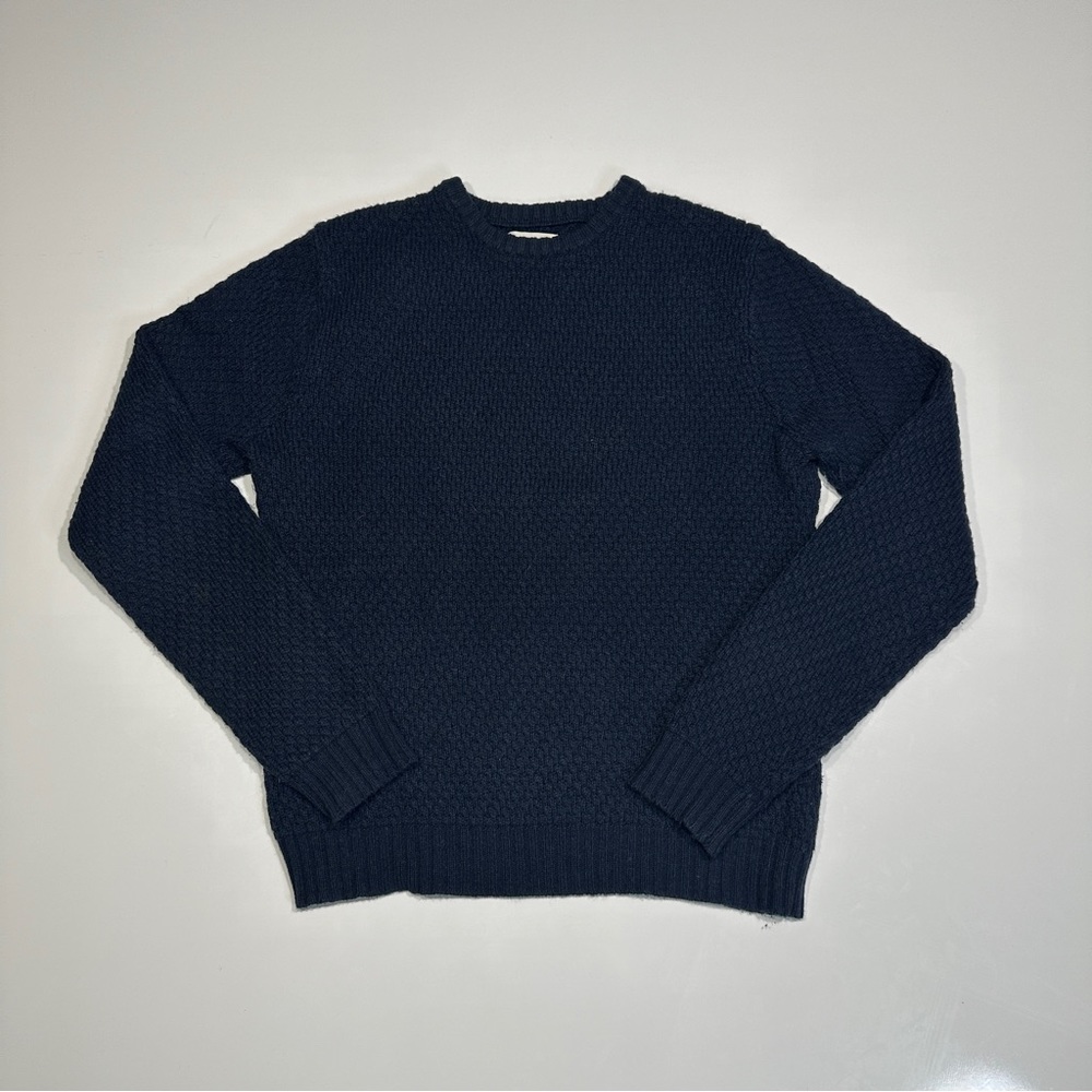 Saturdays NYC Navy Blue Wool Crewneck Sweater